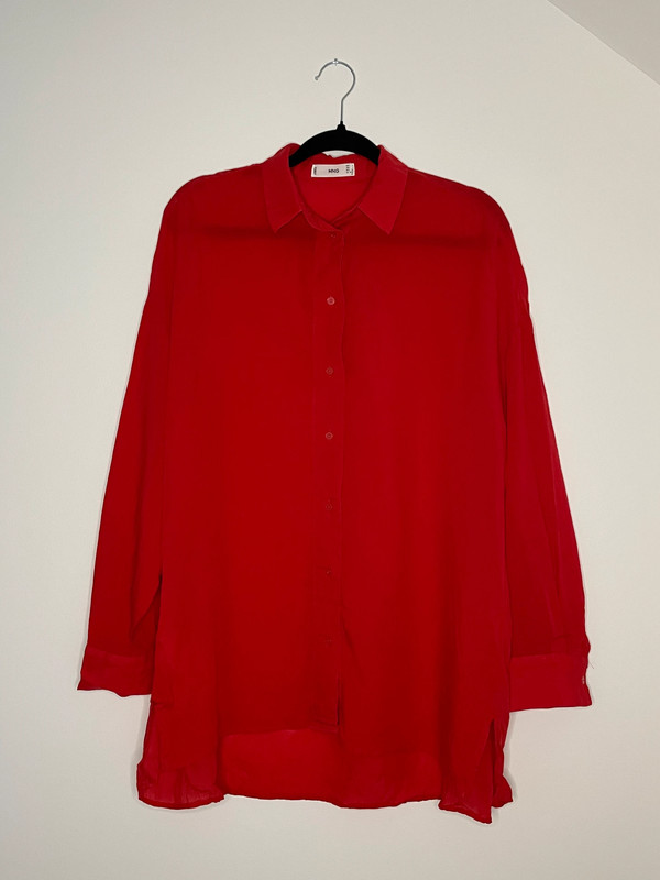 Chemise oversize rouge