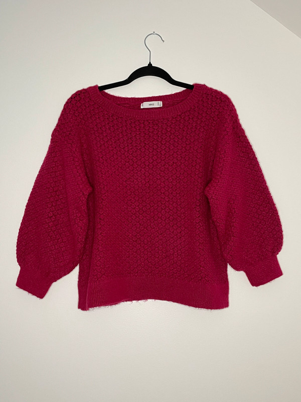 Pull manches bouffantes violet