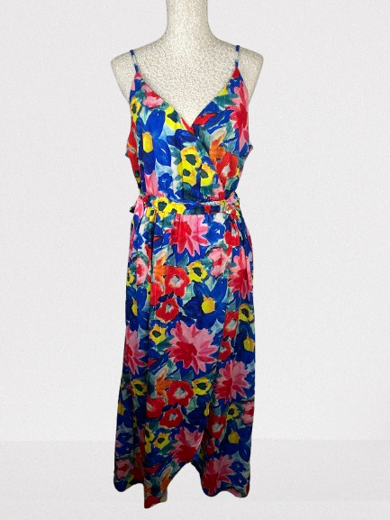 Robe maxi à fleurs colorées
