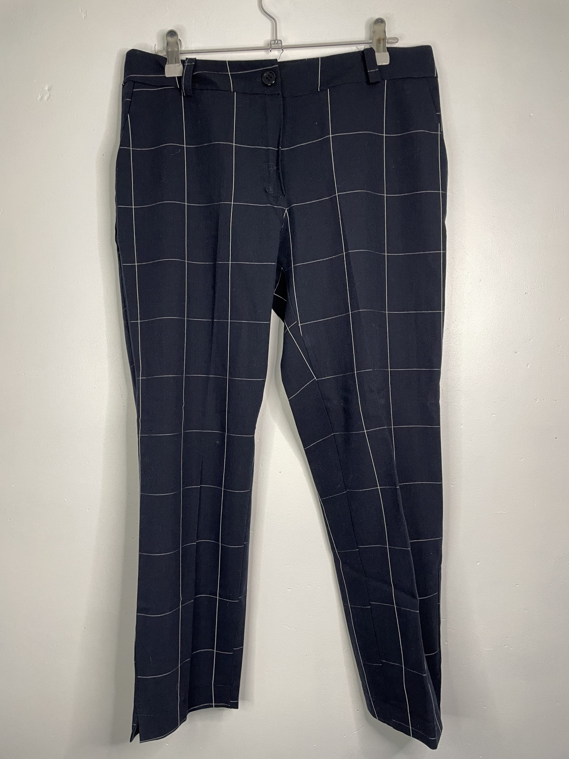 Pantalon carreaux bleu marine