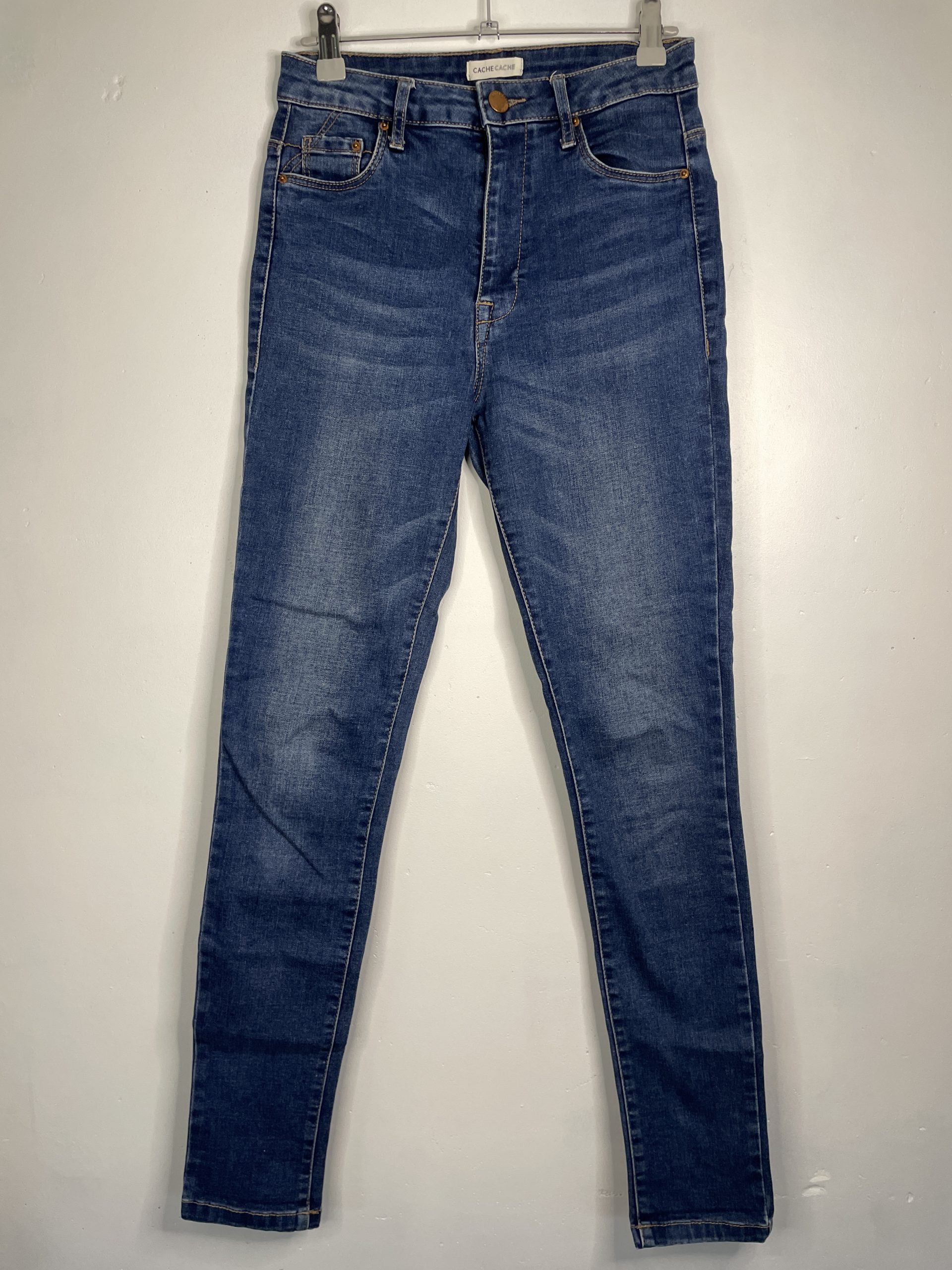 Pantalon jean slim, taille haute