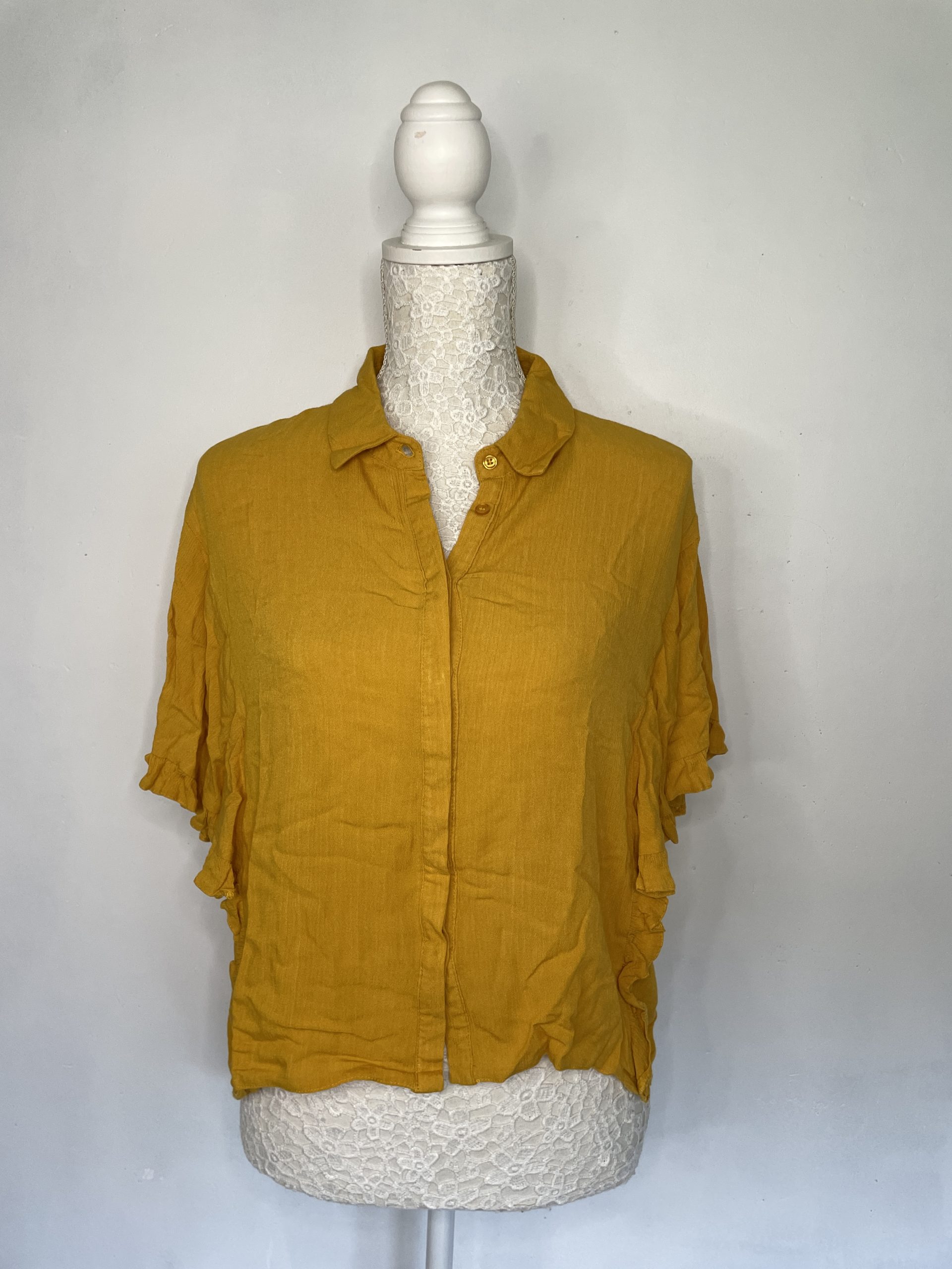 Chemise cropped jaune