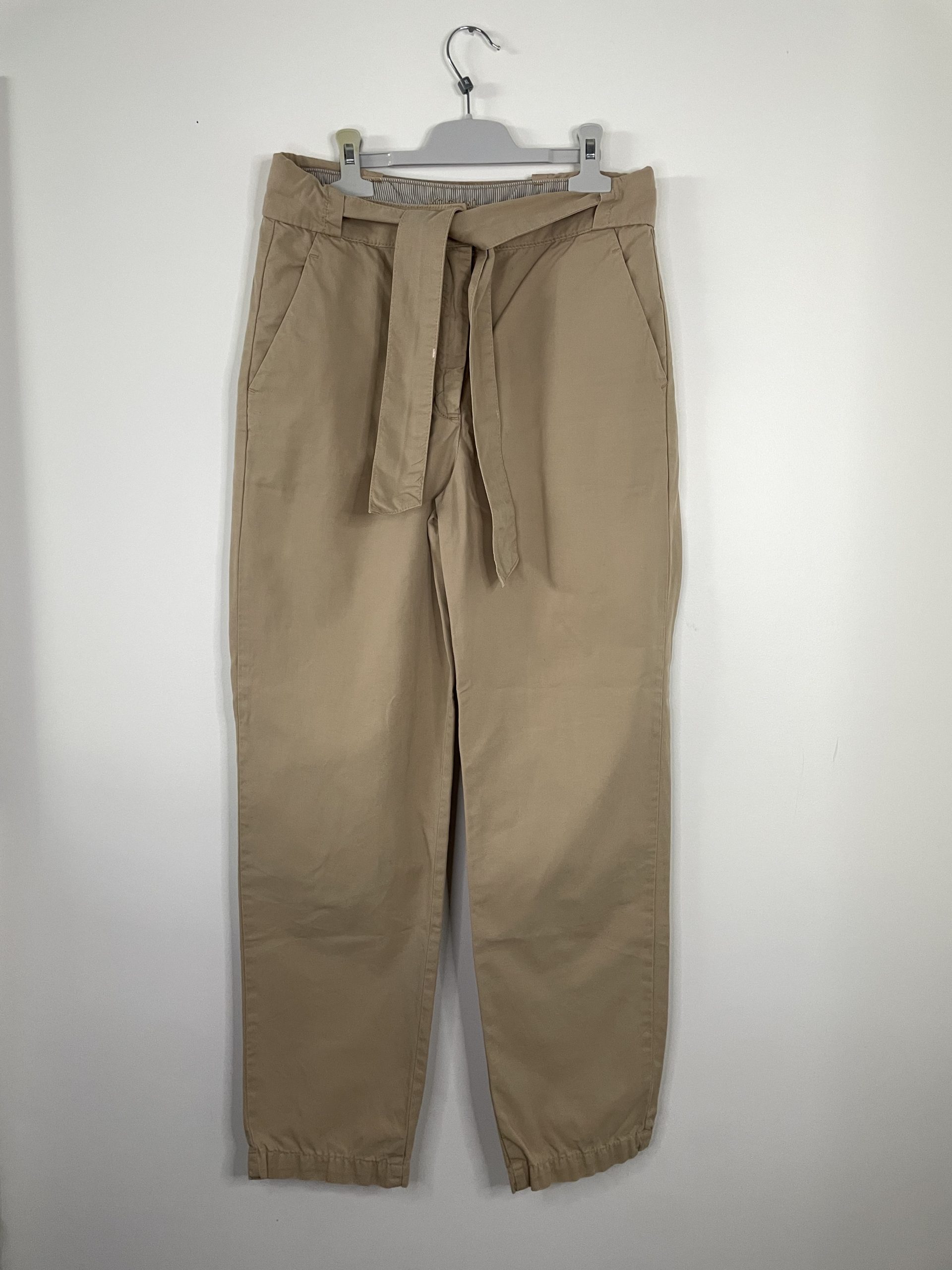 Pantalon beige paper bag