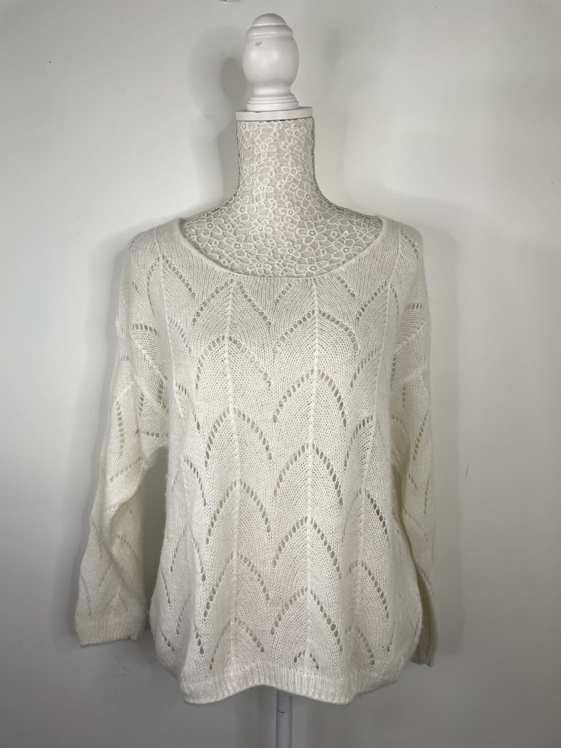 Pull en maille blanc