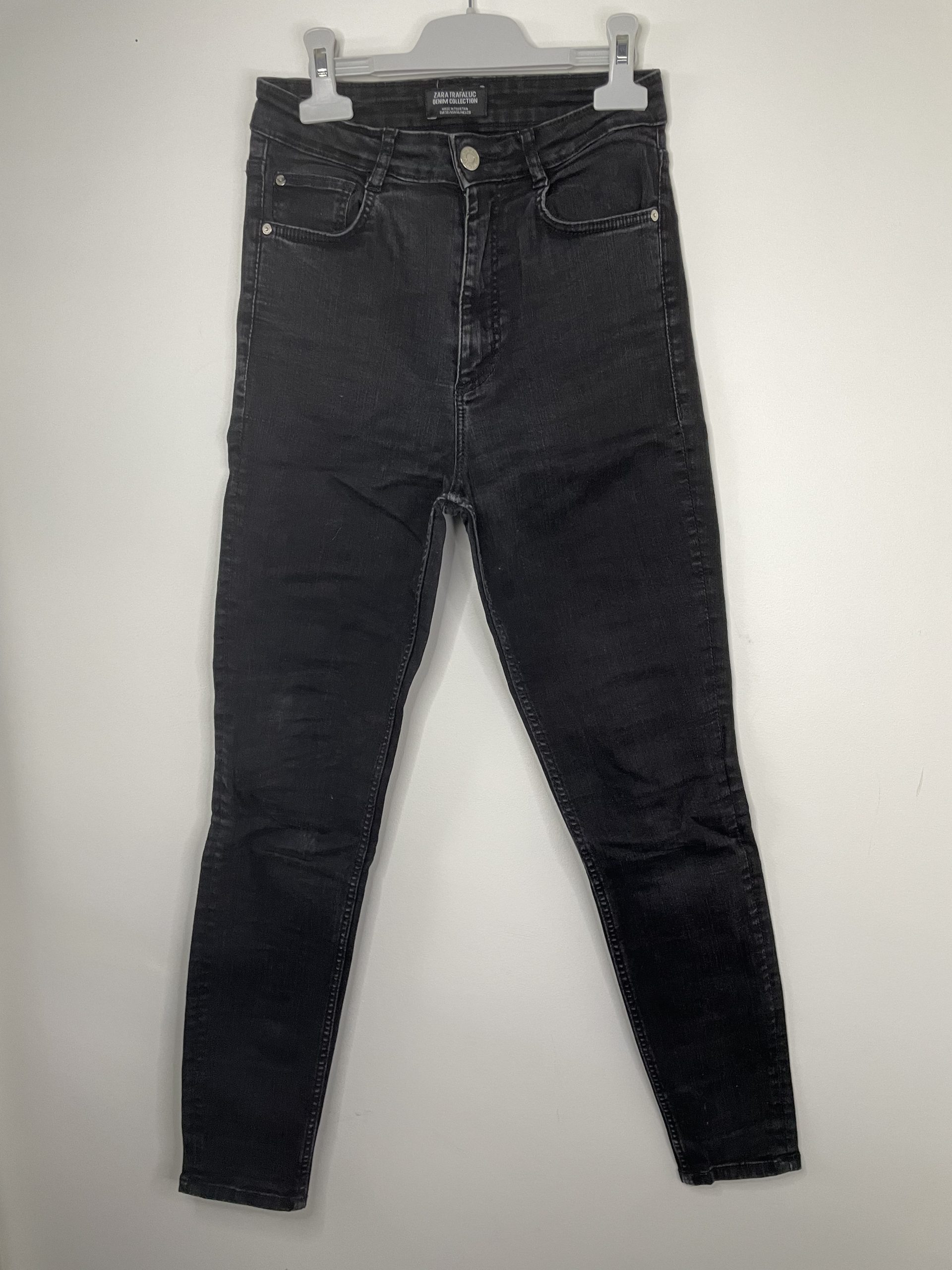 Jean slim taille haute noir 