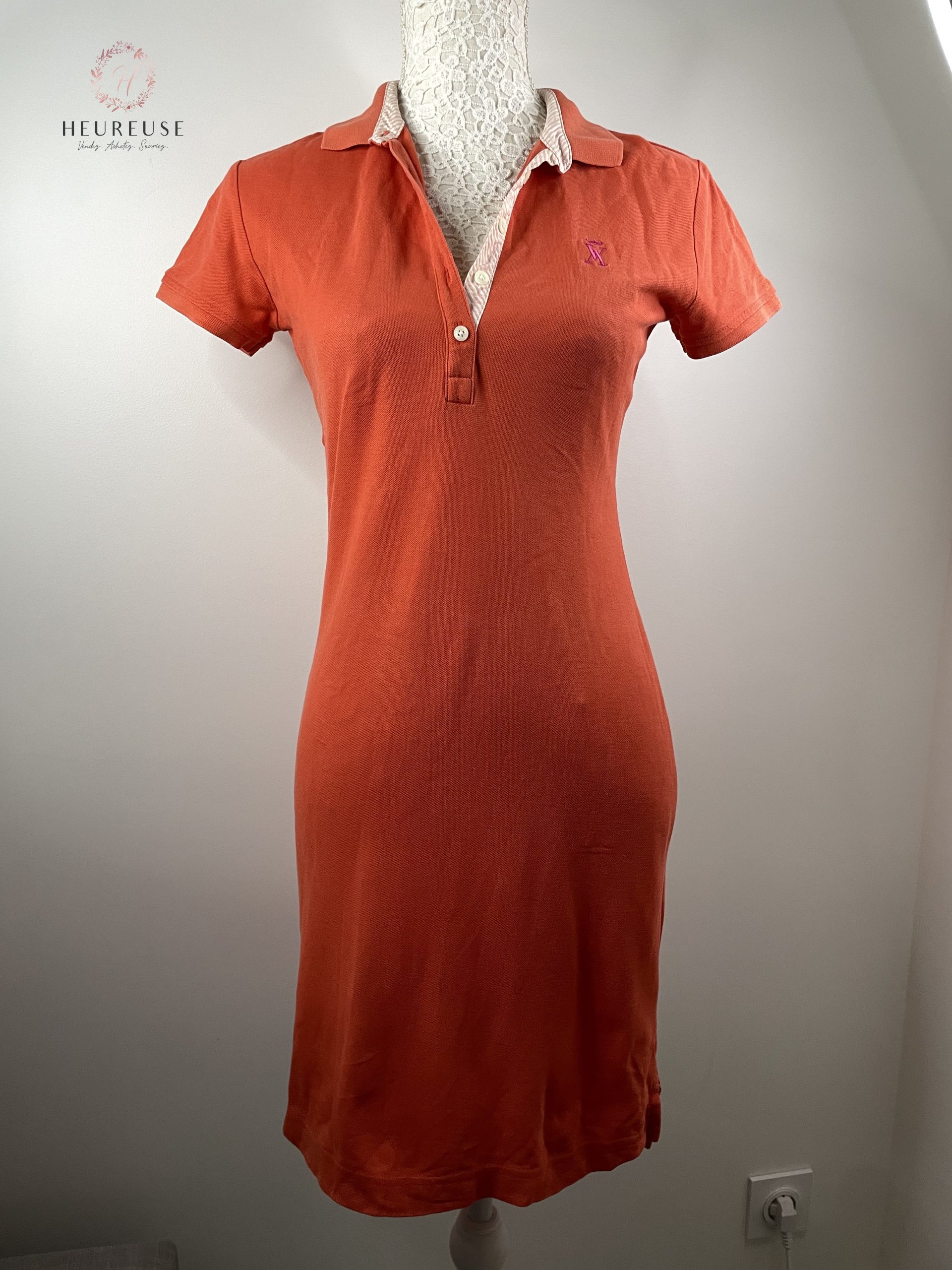 Robe polo orange 