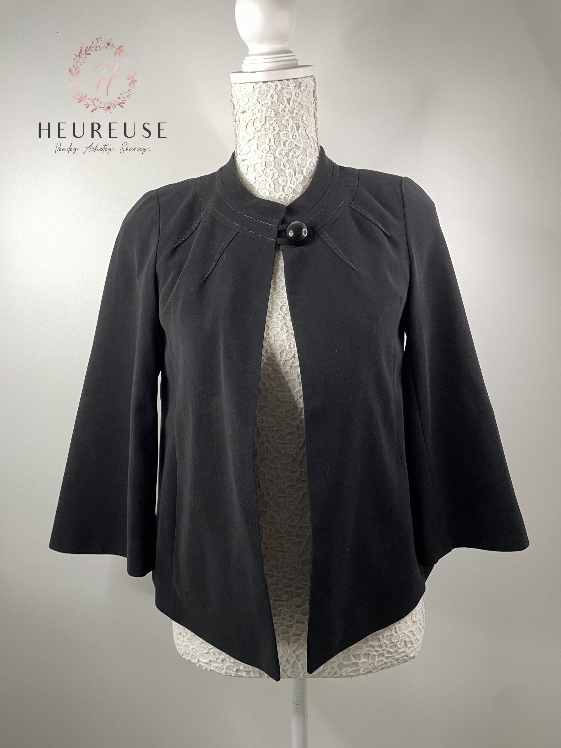 Blazer cape noir 